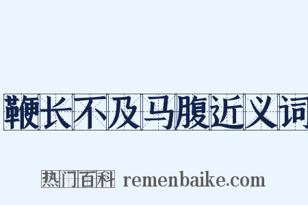 鞭长不及马腹近义词是什么意思的图片